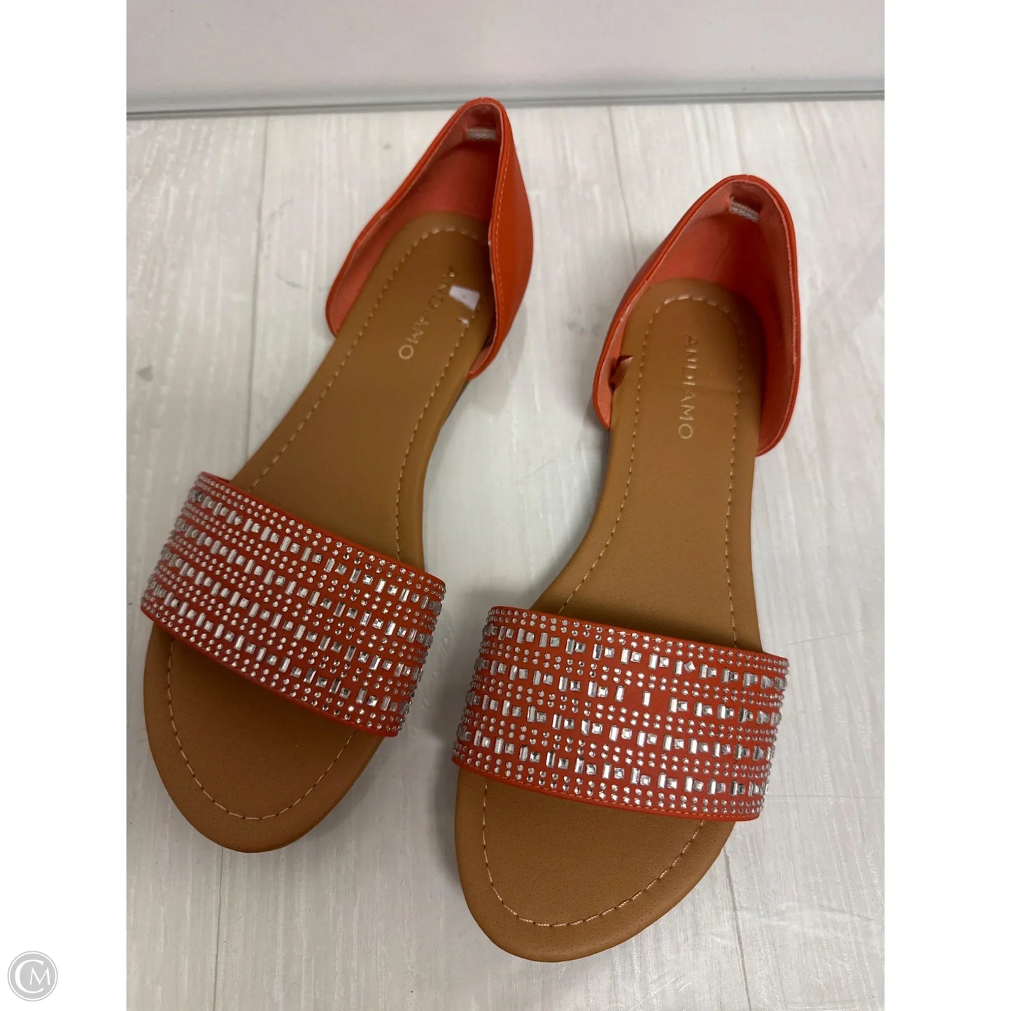 Sandals Flats By Clothes Mentor In Orange, Size: 10