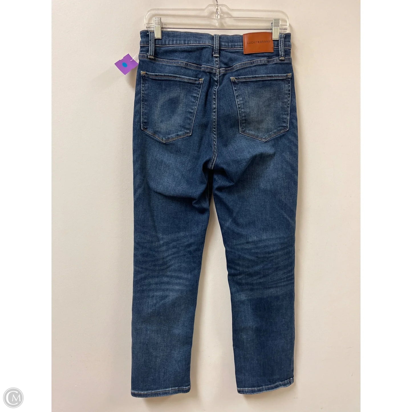 Jeans Straight By Lucky Brand In Blue Denim, Size: 10