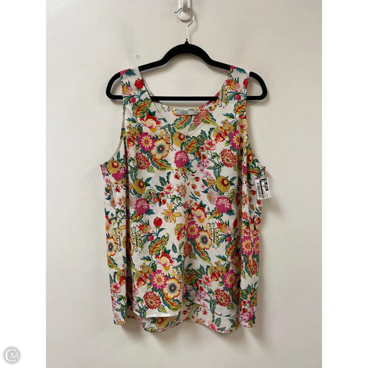 Top Sleeveless By Dalia In Floral Print, Size: Xl