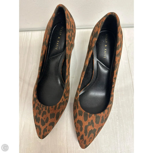 Shoes Heels Block By Kelly And Katie In Leopard Print, Size: 8.5