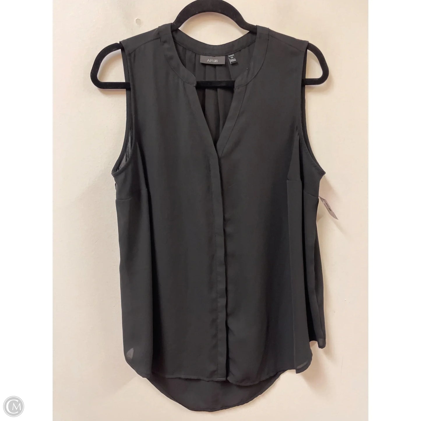 Top Sleeveless By Apt 9 In Black, Size: Xl