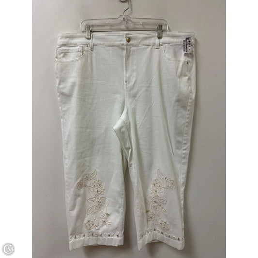 Pants Wide Leg By Talbots In White, Size: 22