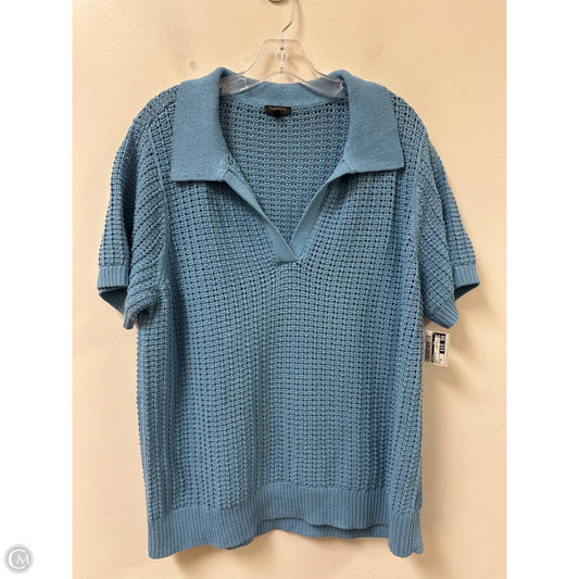 Sweater Short Sleeve By Talbots In Blue, Size: 2x