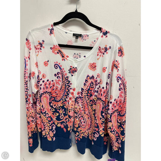 Cardigan By Talbots In Paisley Print, Size: 3x