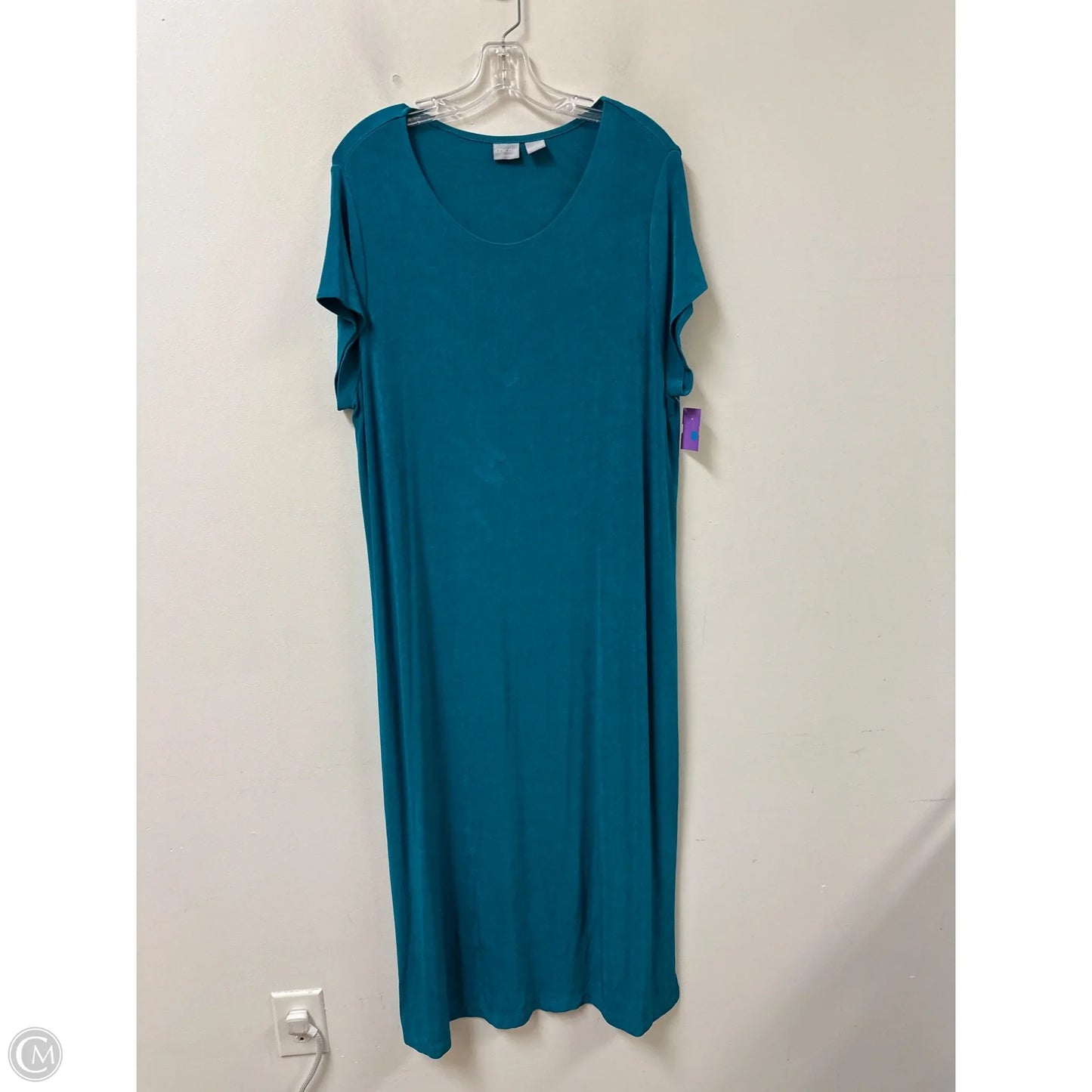 Dress Casual Maxi By Chicos In Teal, Size: 2x