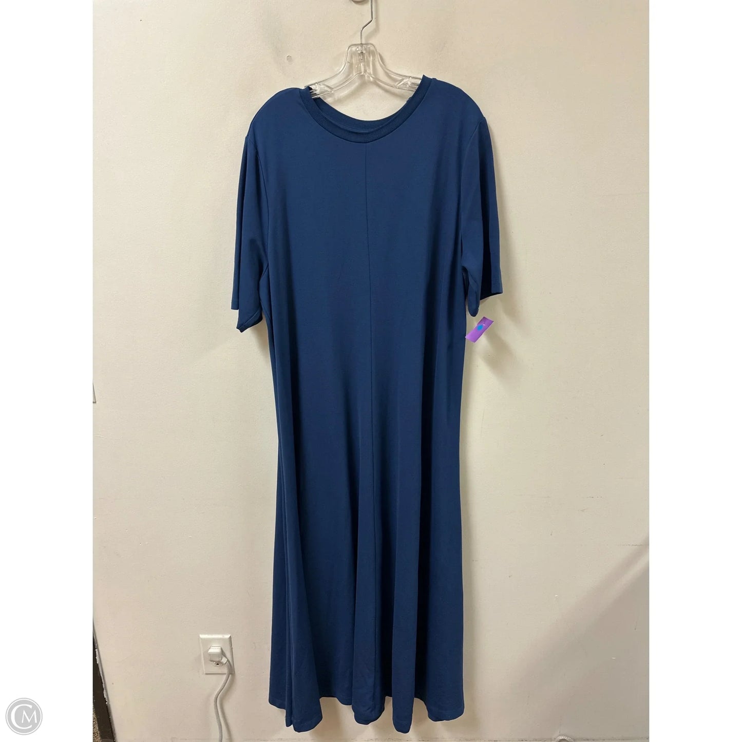 Dress Casual Maxi By Chicos In Navy, Size: 1x