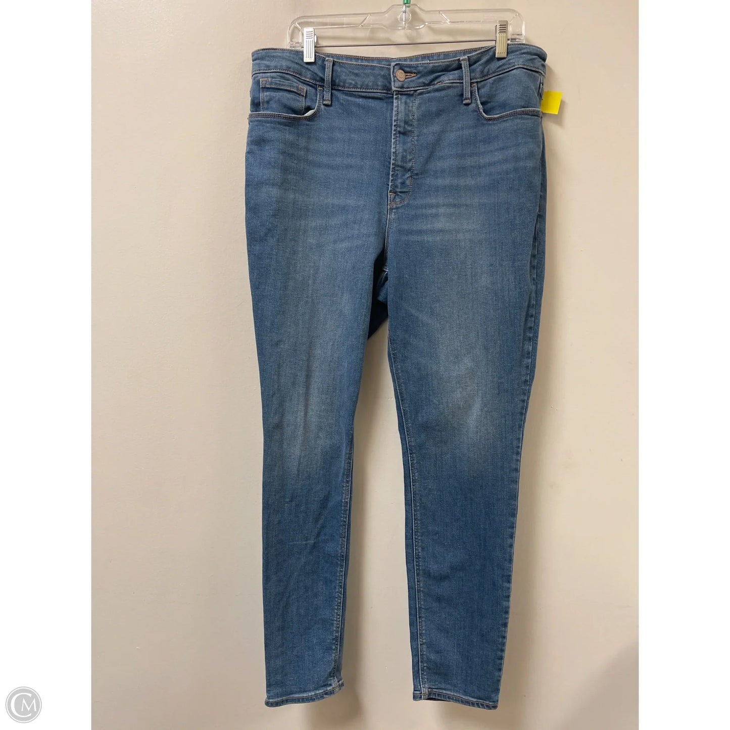 Jeans Skinny By Old Navy In Blue Denim, Size: 16