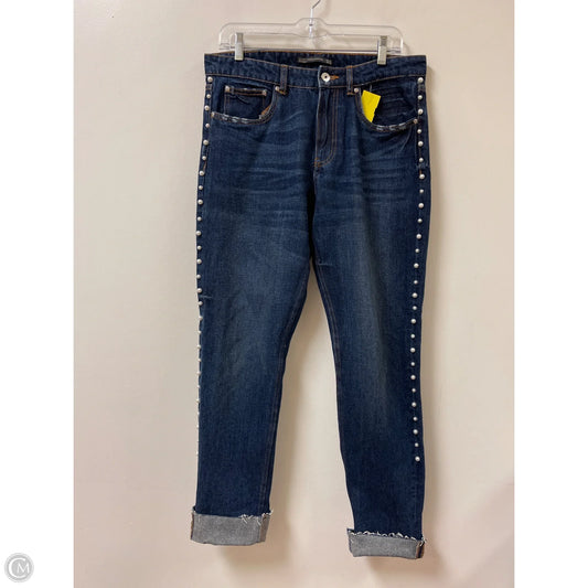 Jeans Straight By Zara In Blue Denim, Size: 8
