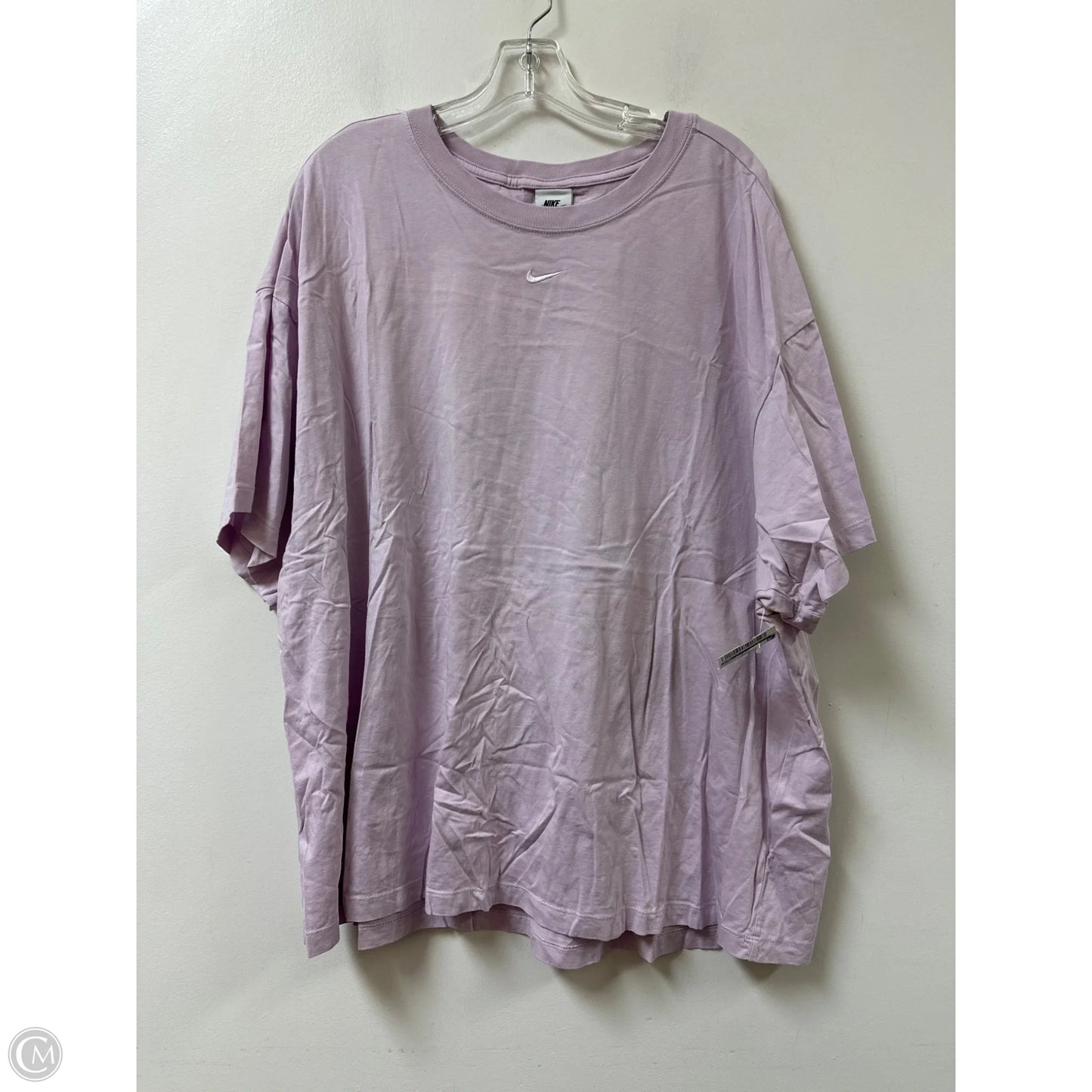 Athletic Top Short Sleeve By Nike In Pink, Size: 3x