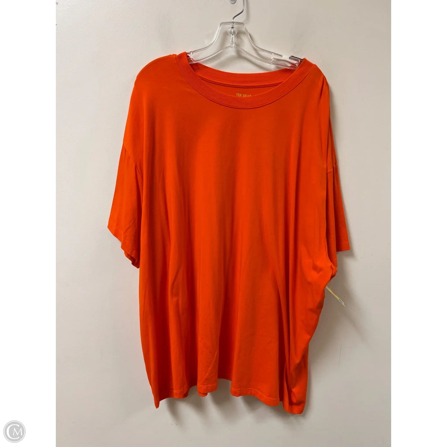 Athletic Top Short Sleeve By Tek Gear In Orange, Size: 3x