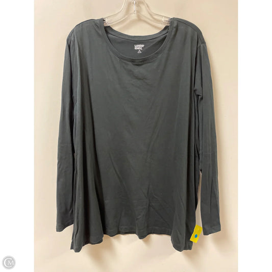 Top Long Sleeve By Lands End In Black, Size: 3x