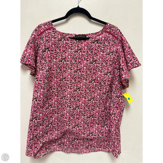 Top Short Sleeve By Lane Bryant In Pink, Size: 3x