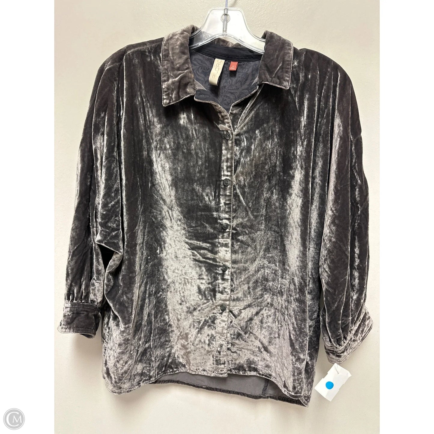 Blouse Long Sleeve By Pilcro In Grey, Size: Xs