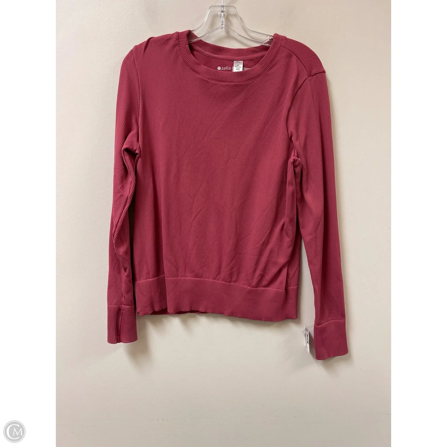 Athletic Top Long Sleeve Crewneck By Zella In Pink, Size: M