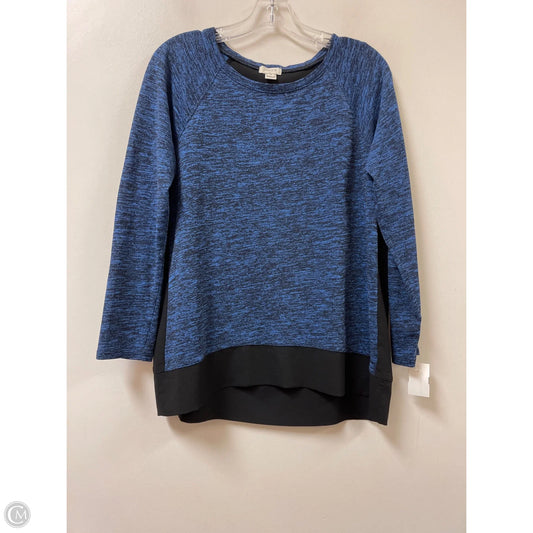 Top Long Sleeve By J. Crew In Black & Blue, Size: M