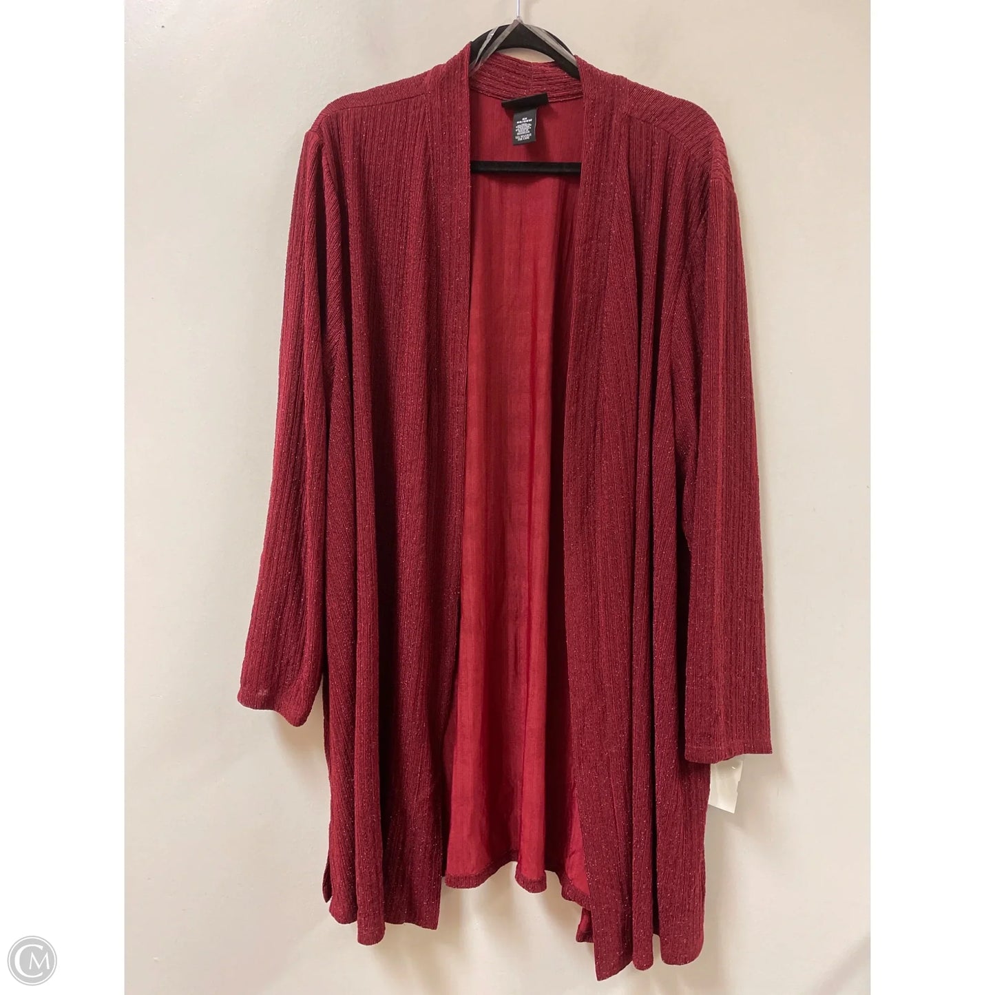 Cardigan By Catherines In Red, Size: 3x