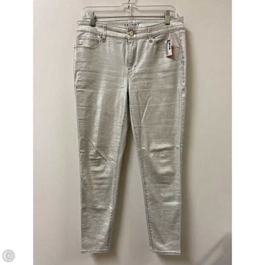 Jeans Skinny By White House Black Market In Silver, Size: 8