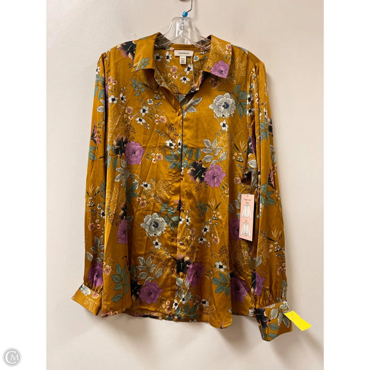 Blouse Long Sleeve By Tamara H In Multi-colored, Size: Xl