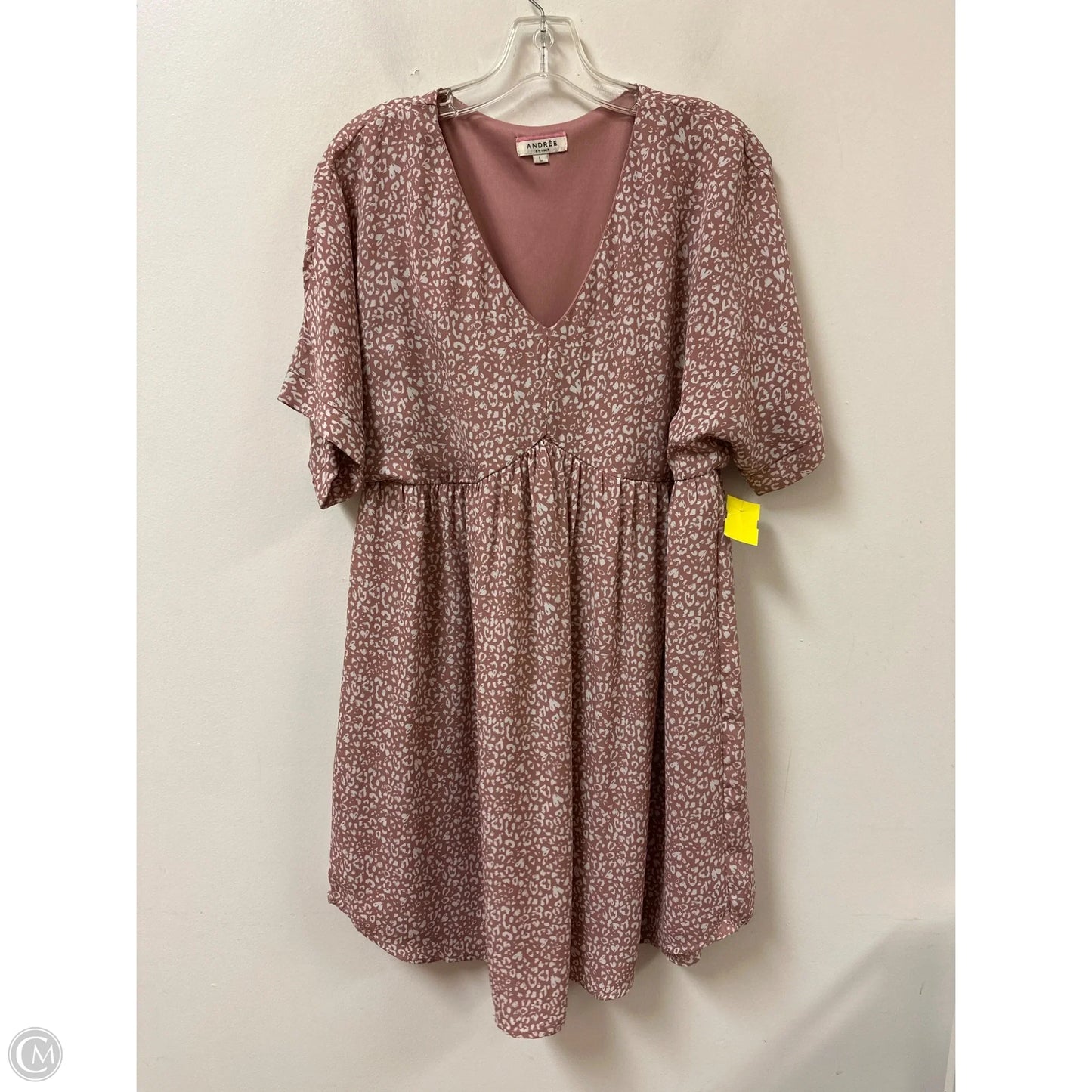 Dress Casual Short By Andree By Unit In Pink, Size: L