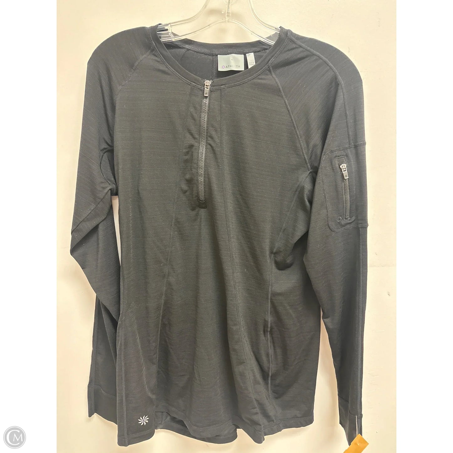 Athletic Jacket By Athleta In Black, Size: L