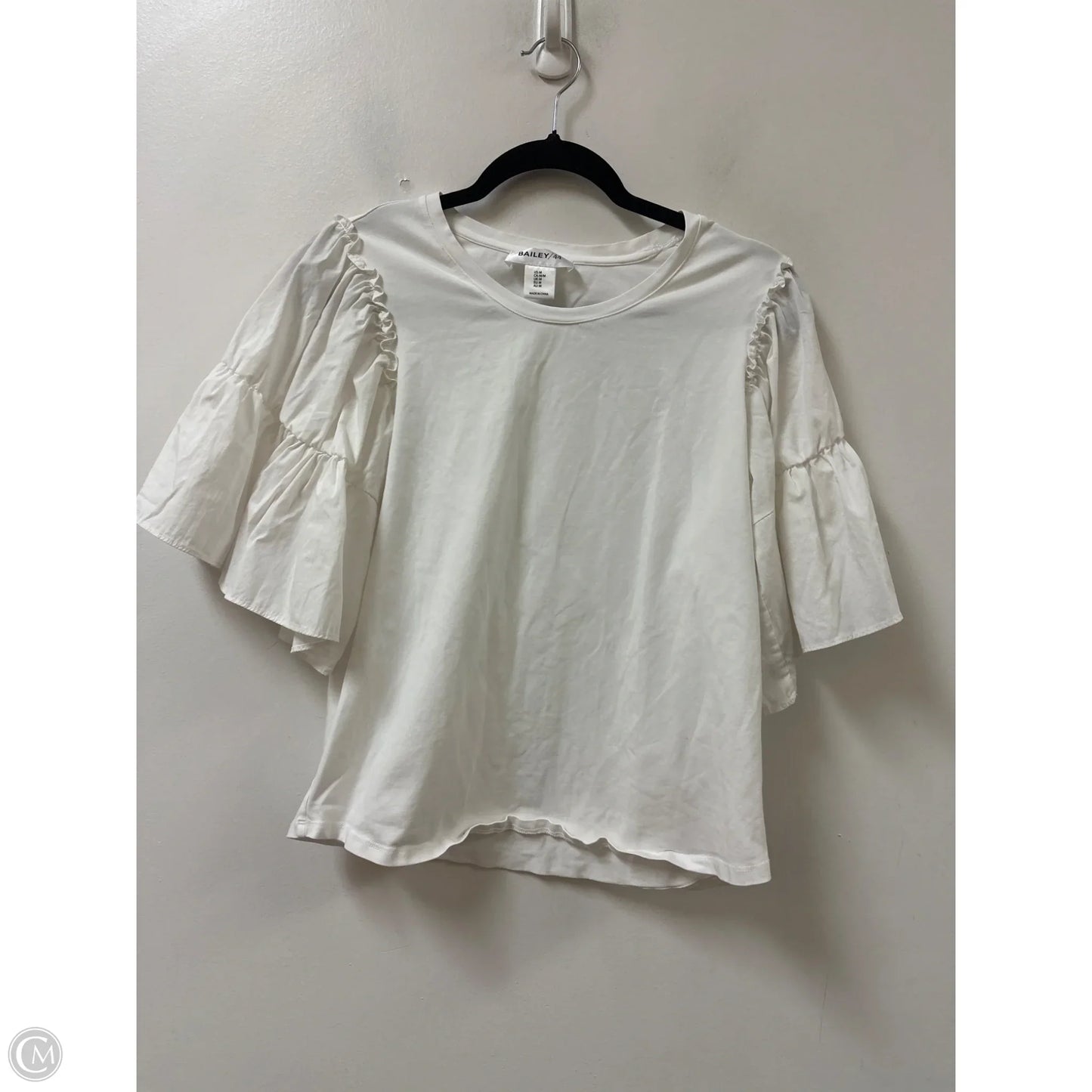 Top Short Sleeve By Bailey 44 In White, Size: M