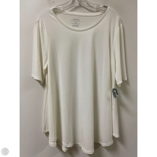 Top Short Sleeve By Chicos In White, Size: L