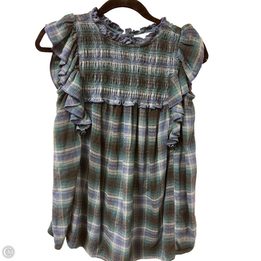 Top Short Sleeve By Beachlunchlounge In Blue, Size: Xs