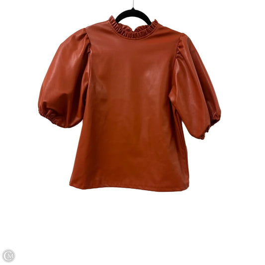 Top Short Sleeve By Thml In Orange, Size: S