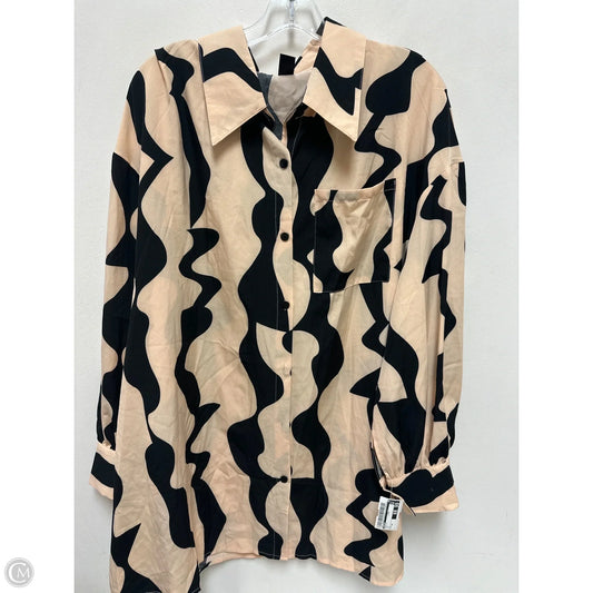 Top Long Sleeve By Shein In Tan, Size: 3x