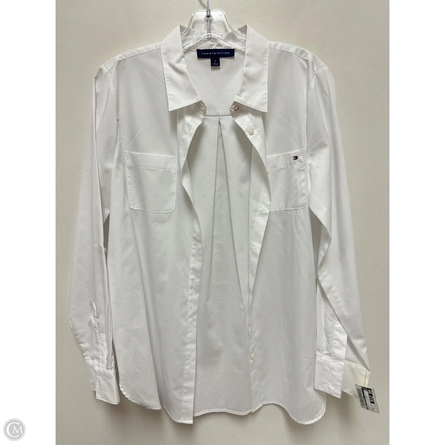 Top Long Sleeve By Tommy Hilfiger In White, Size: M