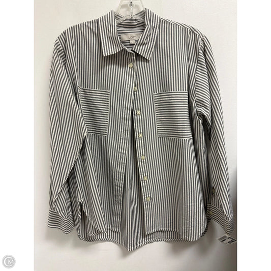 Top Long Sleeve By Loft In Grey, Size: Mp