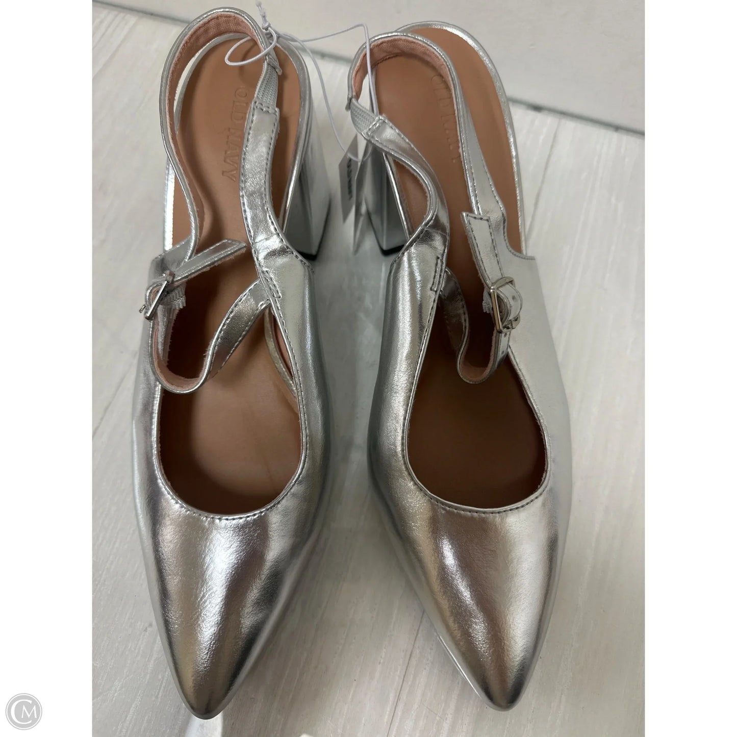 Shoes Heels Block By Old Navy In Silver, Size: 9.5