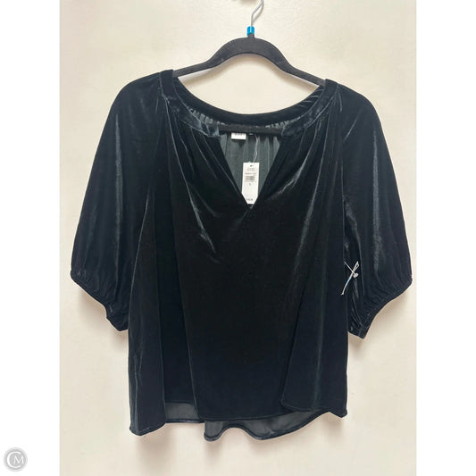 Top Short Sleeve By Gap In Black, Size: L