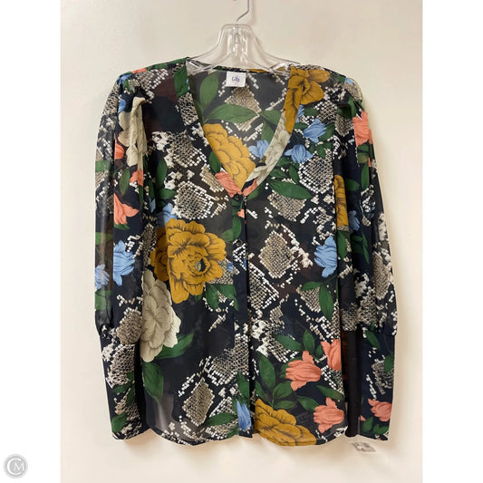 Top Long Sleeve By Cabi In Multi-colored, Size: S