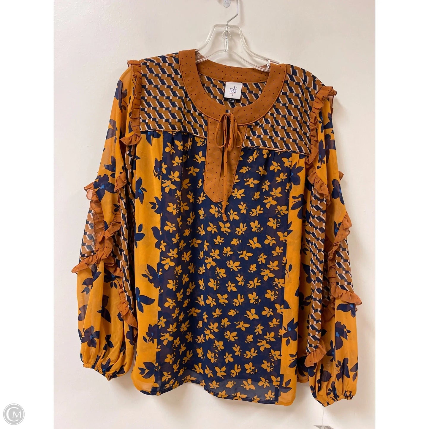 Top Long Sleeve By Cabi In Multi-colored, Size: S