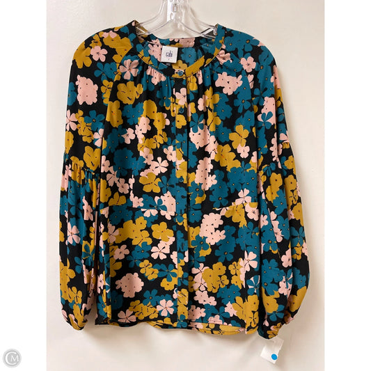 Blouse Long Sleeve By Cabi In Multi-colored, Size: S