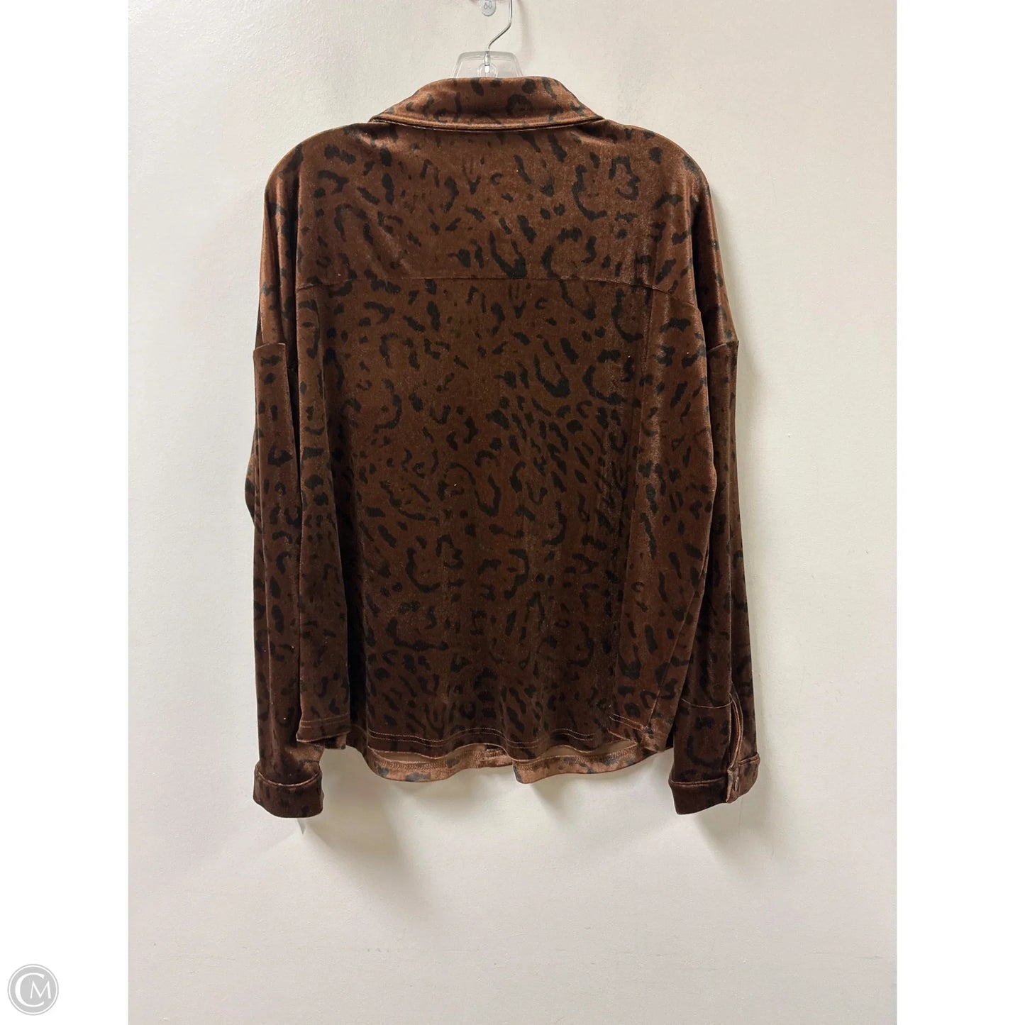 Blouse Long Sleeve By Jodifl In Brown, Size: L