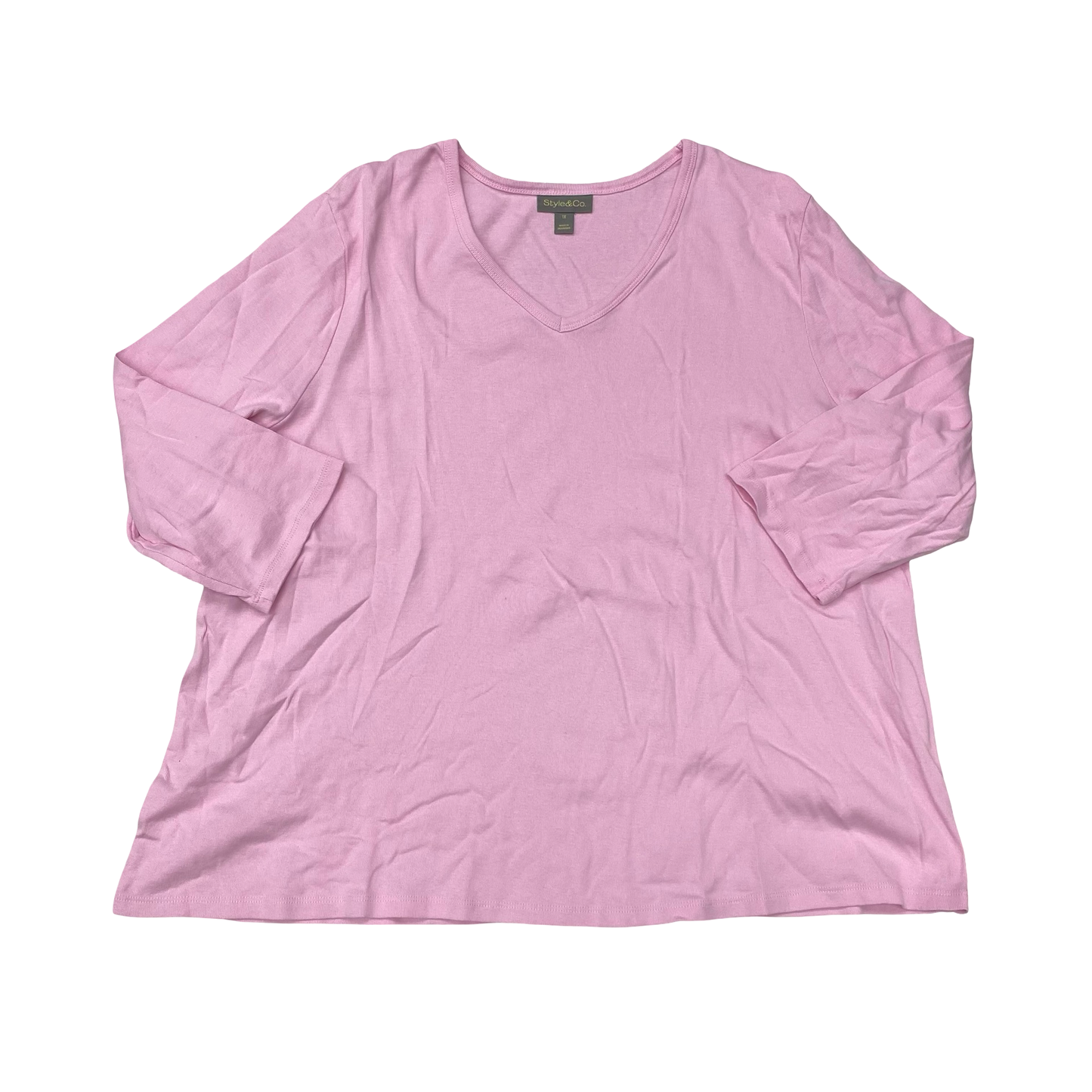 Top Ss By Lauren By Ralph Lauren In Pink, Size:2X