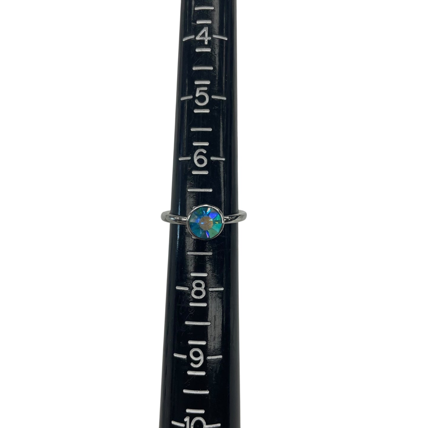 Ring Stackable By Clothes Mentor In Aqua, Size:03 Piece Set