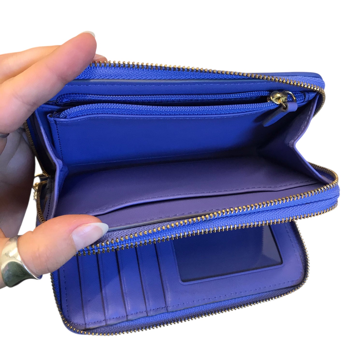 Wristlet Designer By Coach In Blue, Size:Small