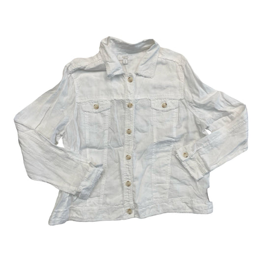 Blazer By Charter Club In White, Size:1X