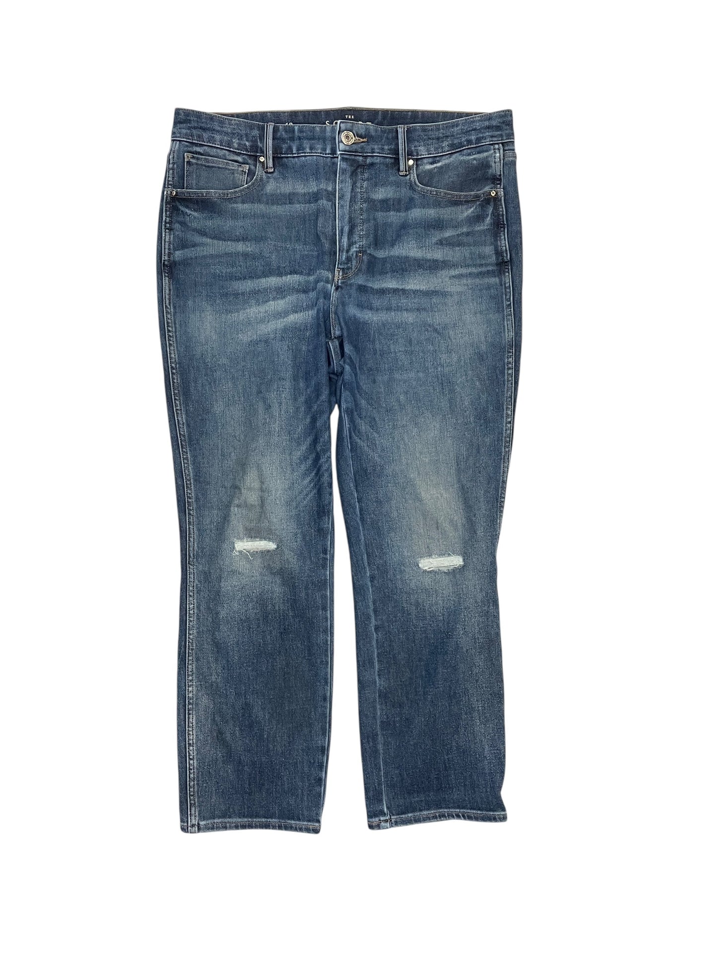 Jeans Straight By White House Black Market In Blue Denim, Size:12