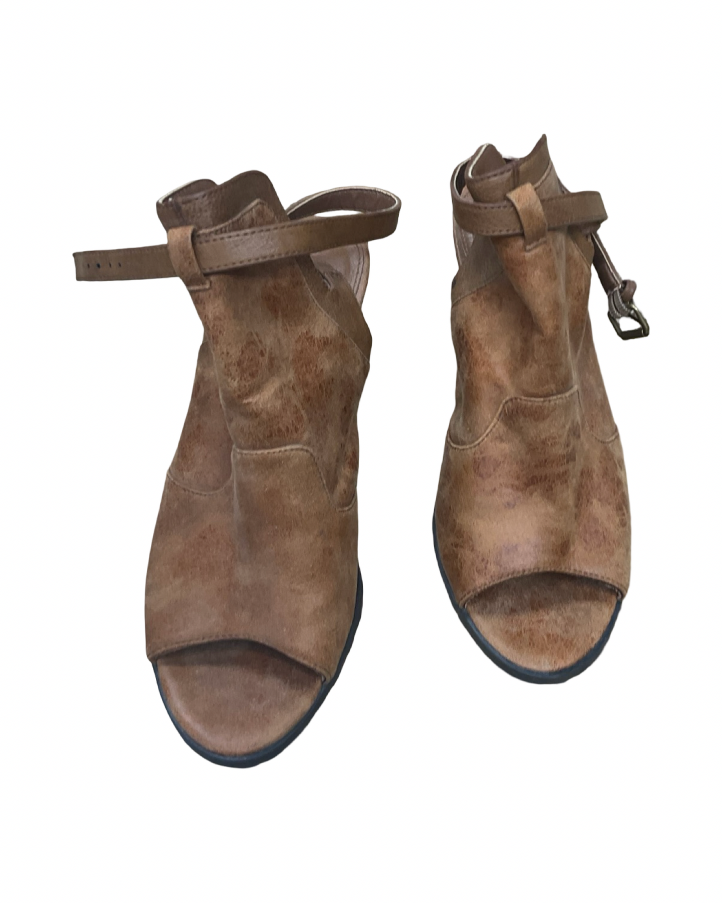 Sandals Heels Block By Madeleine In Brown, Size:7.5