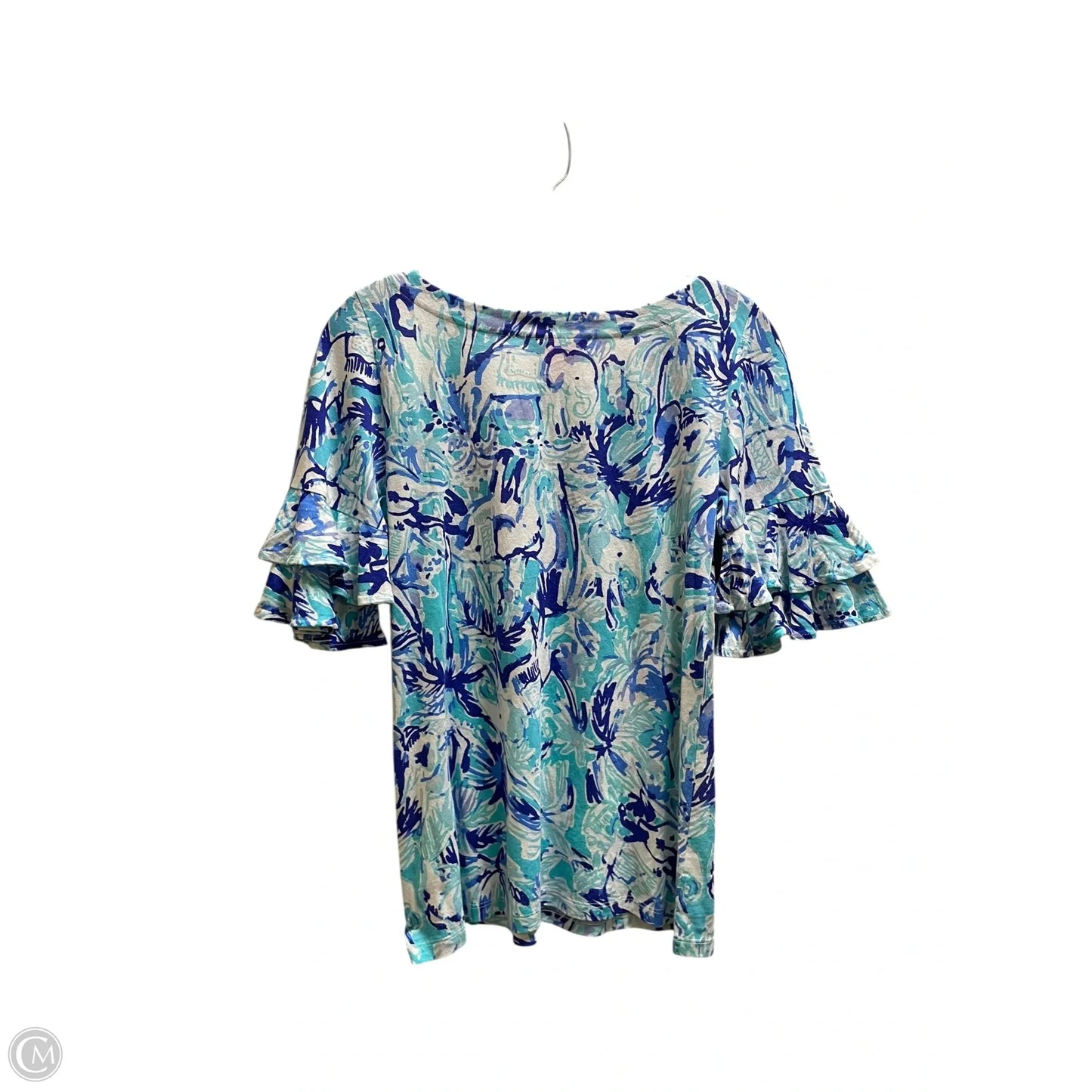 Top Short Sleeve Designer By Lilly Pulitzer In Blue, Size: Xs