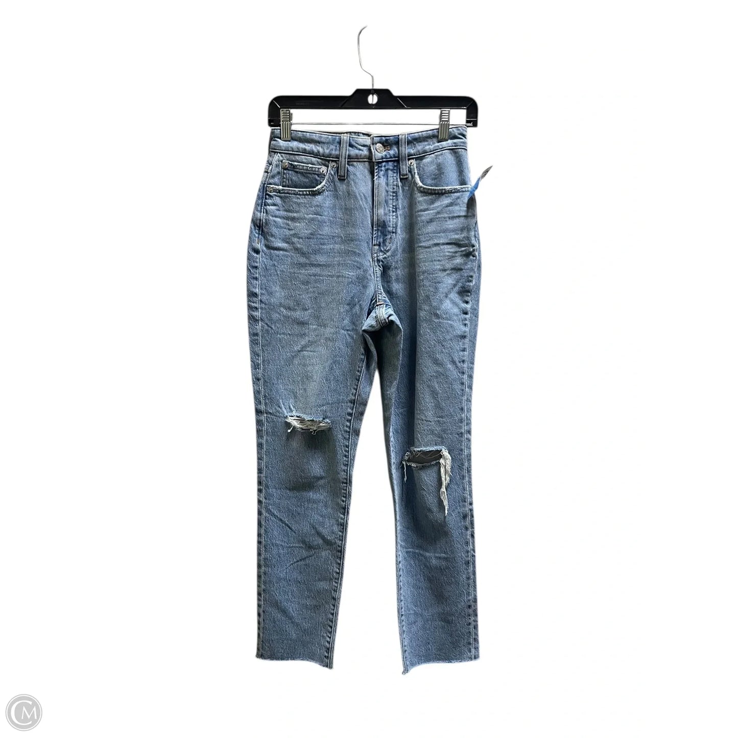 Jeans Straight By Madewell In Blue Denim, Size: 0