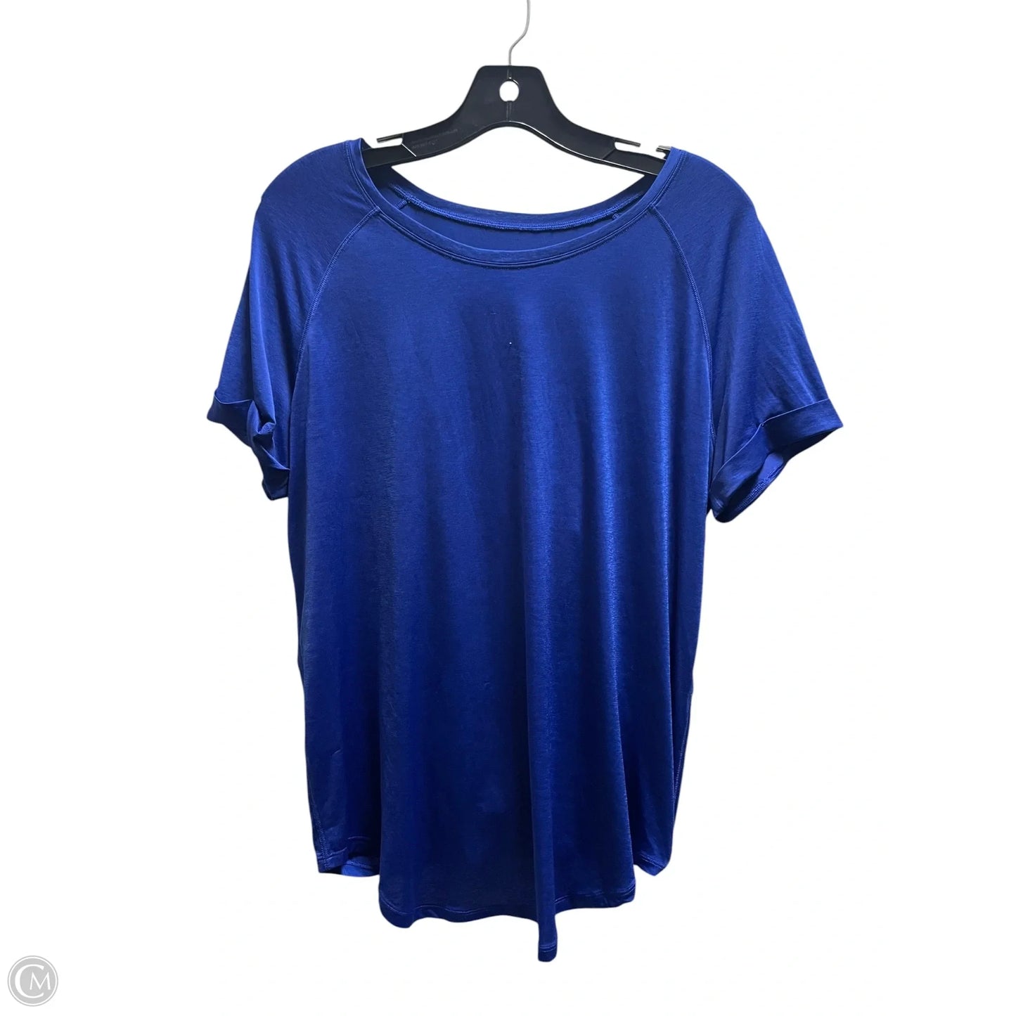 Athletic Top Short Sleeve By Lululemon In Blue, Size: S