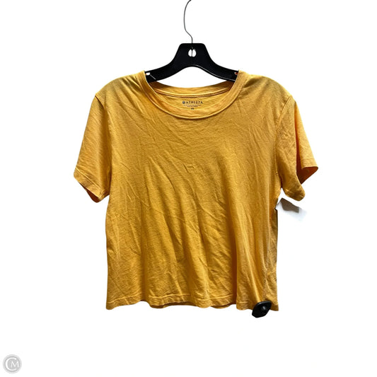 Top Short Sleeve Basic By Athleta In Yellow, Size: Xs