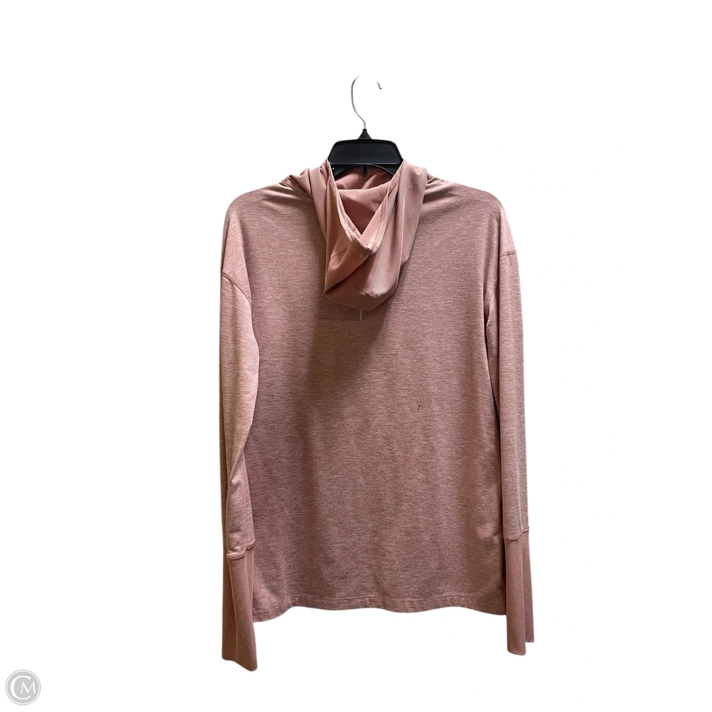 Athletic Top Long Sleeve Hoodie By Nike Apparel In Pink, Size: M