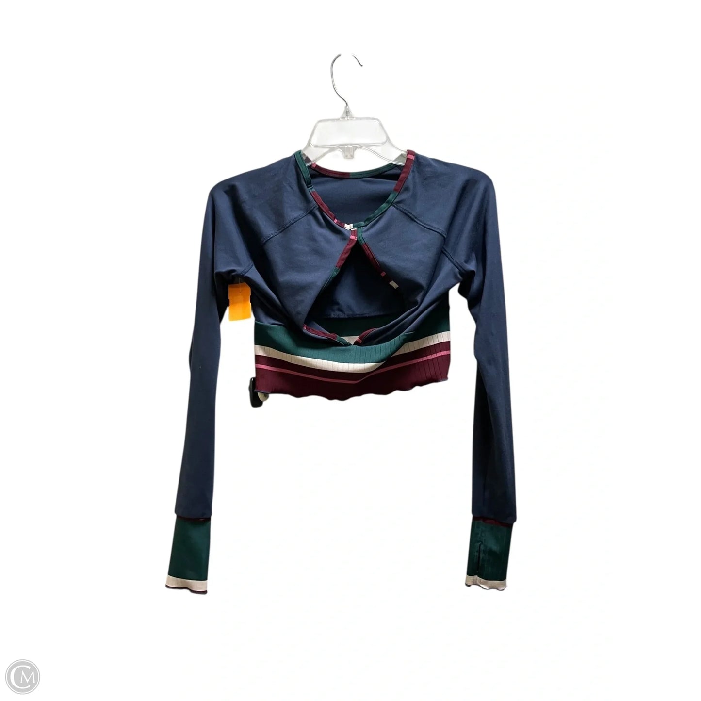 Athletic Top Long Sleeve Collar By Free People In Blue, Size: Xs