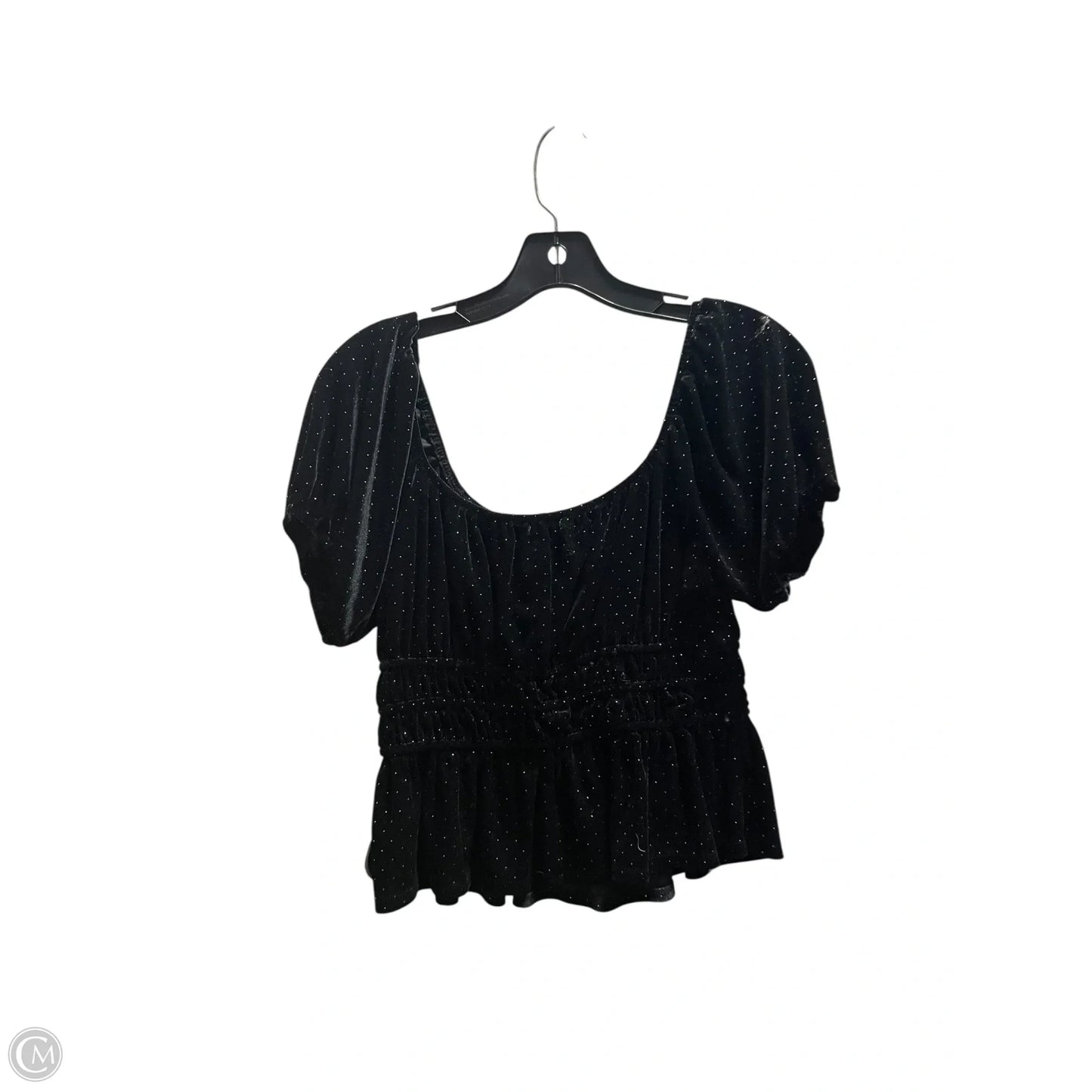 Top Short Sleeve By Miami In Black, Size: L